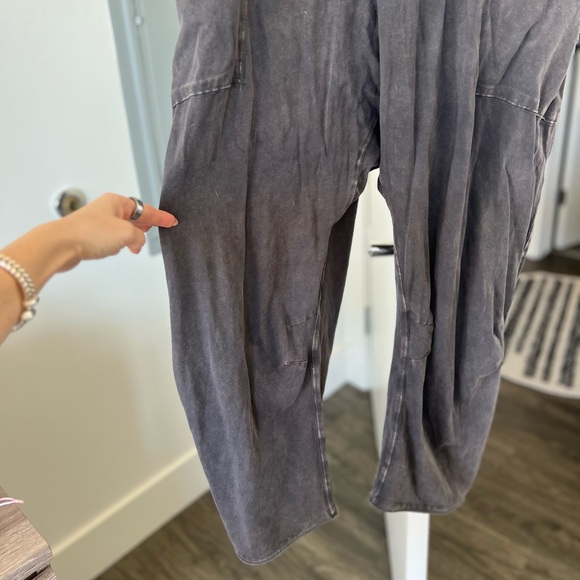 Free People Movement Hot Shot Onesie in Washed Black- M - Picture 3 of 14